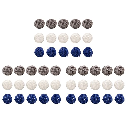 Kcvzitrds 45 Stück Rattankugeln, dekorative Kugeln, Vasenfüller, Tischdekoration, für die Dekoration von Weinreben an der Decke Kcvzitrds 45 Stück Rattankugeln, dekorative Kugeln, Vasenfüller, Tischdekoration, für die Dekoration von Weinreben an der Decke von Kcvzitrds