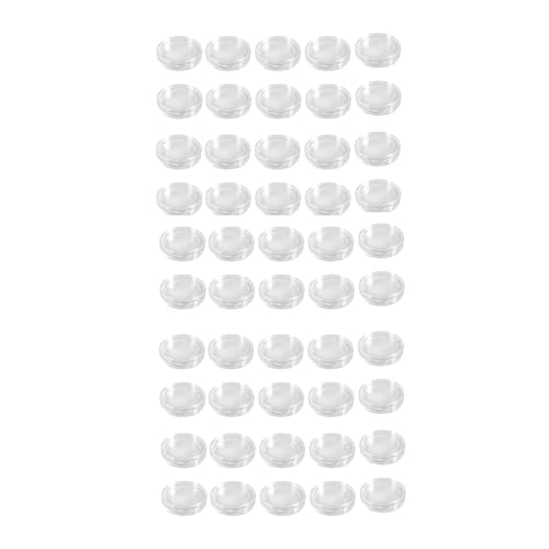 Kcvzitrds 50 Stück, rund, transparent, aus Kunststoff, Eckbox, 24 mm von Kcvzitrds