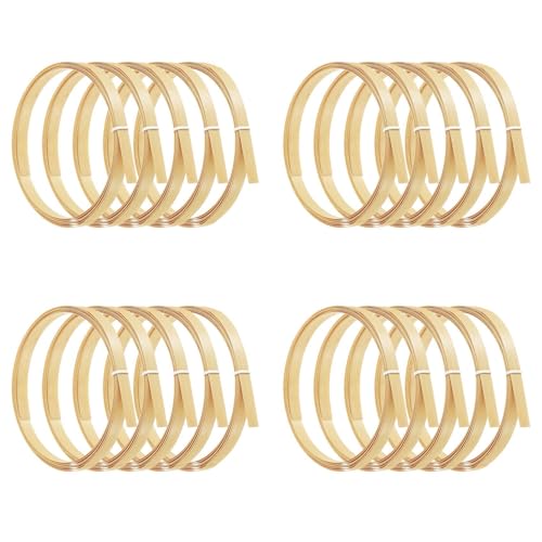 Kcvzitrds Bambusstreifen für das Weben, 7/16 Zoll x 10 Füße, Packung mit 20 flachen Schilfrohren, aus Weide und Rattan für die Herstellung von Körben, Basteln, Beige von Kcvzitrds