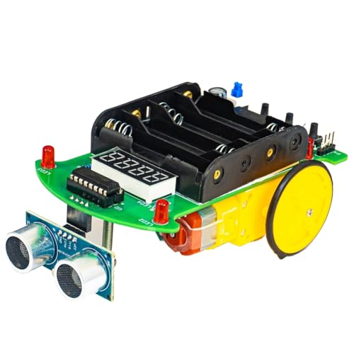 Kcvzitrds DIY Ultraschall-Entfernungs- und Hindernisvermeidungs-Auto-Schweißset, Mikrocontroller, Intelligente Auto-Programmierpraxis Kcvzitrds DIY Ultraschall-Entfernungs- und Hindernisvermeidungs-Auto-Schweißset, Mikrocontroller, Intelligente Auto-Programmierpraxis von Kcvzitrds