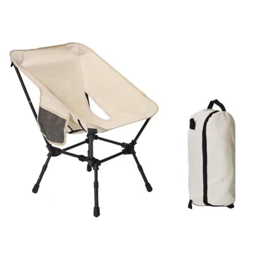 Kcvzitrds Faltbarer Picknick-Rucksack für Wandern, Reisen, Strand, Mond, Angeln, tragbarer Stuhl, Outdoor, cremeweiß, 1 Stück von Kcvzitrds