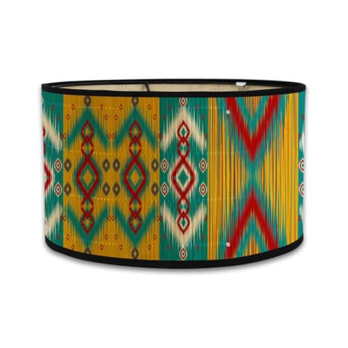 Kcvzitrds Lampenschirm in ovaler Form mit Druck, 30 x 30 x 20 cm, Vintage-Lampenschirm für Kronleuchter und Stehlampen B von Kcvzitrds