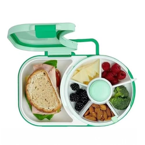 Kcvzitrds Lunchbox im Bento-Stil mit unterteiltem Snacktablett mit 6 Fächern mit Sandwichtablett und Obst Kcvzitrds Lunchbox im Bento-Stil mit unterteiltem Snacktablett mit 6 Fächern mit Sandwichtablett und Obst von Kcvzitrds