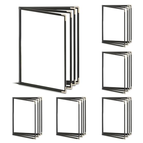 Kcvzitrds Menühüllen, Menühalter, 4 Seiten, 8 Ansichten, transparent, für Restaurants, Speisekarten, passend für 21,6 x 27,9 cm Standardgröße, 6 Stück Kcvzitrds Menühüllen, Menühalter, 4 Seiten, 8 Ansichten, transparent, für Restaurants, Speisekarten, passend für 21,6 x 27,9 cm Standardgröße, 6 Stück von Kcvzitrds