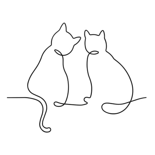 Kcvzitrds Wanddeko Katze aus Metall, Wandkunst Katze, minimalistische Wanddekoration für Schlafzimmer und Wohnzimmer Kcvzitrds Wanddeko Katze aus Metall, Wandkunst Katze, minimalistische Wanddekoration für Schlafzimmer und Wohnzimmer von Kcvzitrds