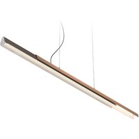 Kdln Dala Linear LED Pendelleuchte dunkelgrau / Holz von Kdln