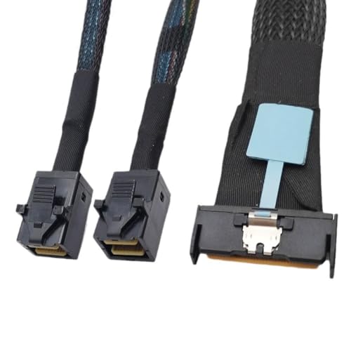 Kdouehg 0,8 M Server-Adapterkabel Slimesas MCIO 8I auf 2xSFF-8643 MINISAS Server-Daten-Multifunktions-Praktisches Adapterkabel von Kdouehg