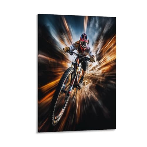 KeAan Mountain Bike Poster, Dekoratives Gemälde, Leinwand, Wandkunst, Wohnzimmer, Poster, Schlafzimmer, Gemälde 08x12inch(20x30cm) von KeAan