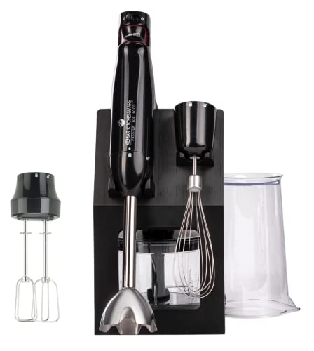 KeMar Kitchenware KSM-1000 Stabmixer | Basis Set | 1.000 Watt | Titan Klinge | Ständer (KSM-1000 + Doppelquirl) von KeMar Kitchenware