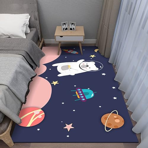 KeTXCZOAG Schlafzimmerteppiche, Cartoon-Teppiche für Jungen, Mädchen, Kinder und Kleinkinder, Kinderzimmer, Spielzimmer, Rutschfester Teppich für Kinder(Color:E,Size:50x80cm) von KeTXCZOAG