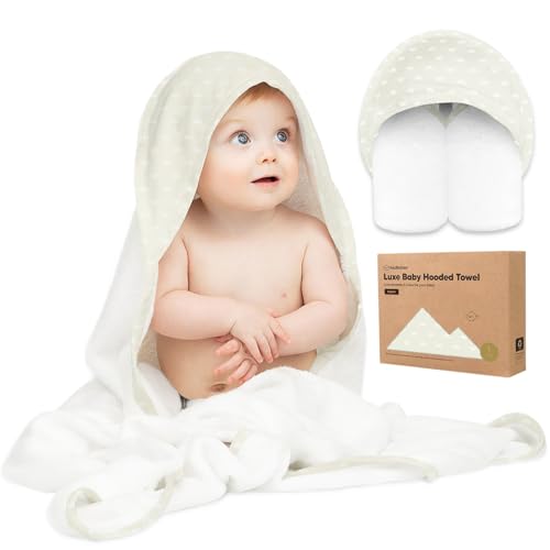 KeaBabies Kapuzenhandtuch Baby - Baby Handtuch Kapuze, Weich & Super Saugfähig Babyhandtuch Mit Kapuze für Neugeborene, Baby Badetuch mit Kapuze, Babybadetücher & Kapuzenhandtücher (Rainbow) von KeaBabies