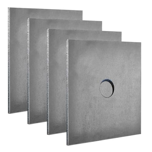 4 Stück Stahlplatte Ankerplatte Blechplatte mit Loch 100x100x6 mm Schweißbare quadratische Stahlgrundplatte von KeaJuidy