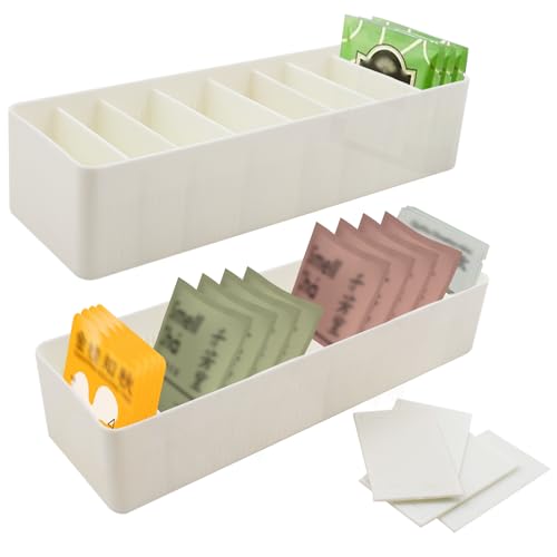 KeaJuidy 2 Stück Teebeutel Organizer mit 7 Fächern Tee Aufbewahrung Teeboxen Teebeutel Halter für Arbeitsplatten, Küchenschränke, Vorratskammern 29x9x6 cm KeaJuidy 2 Stück Teebeutel Organizer mit 7 Fächern Tee Aufbewahrung Teeboxen Teebeutel Halter für Arbeitsplatten, Küchenschränke, Vorratskammern 29x9x6 cm von KeaJuidy