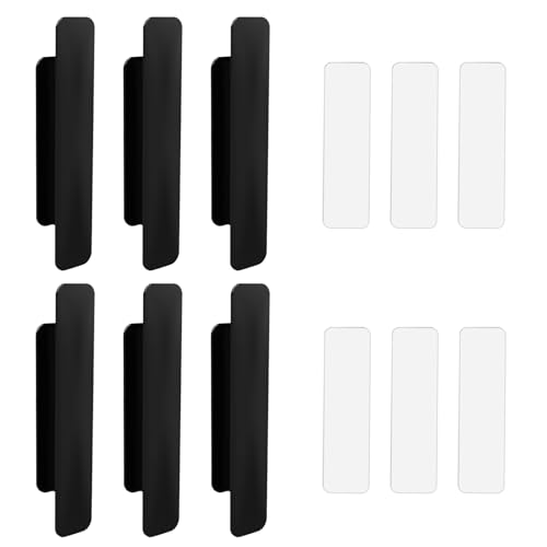 KeaJuidy 6 Stück Selbstklebende Möbelgriffe Schrankgriffe aus Kunststoff Schubladengriffe Türgriffe für Türen, Schubladen, Küche, Kleiderschrank 11x2,3 cm von KeaJuidy