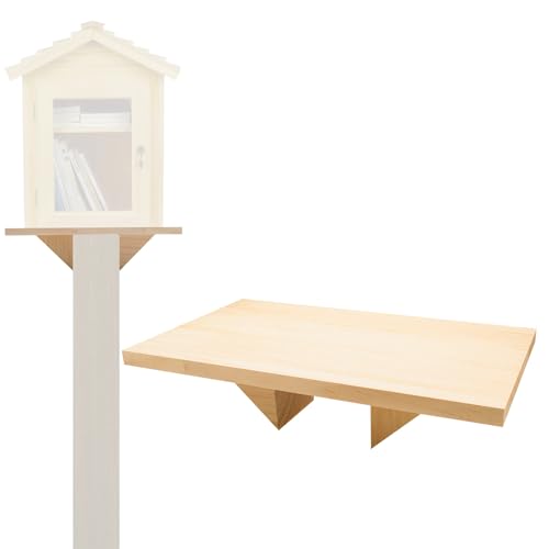 KeaJuidy Outdoor Bibliotheks Bücherbox Halterung Holzhalterung Auf 4x4 Pfosten aufstecken von KeaJuidy