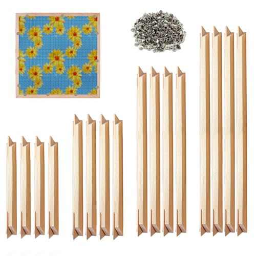 Needlepoint Stretcher Bar Set 5 Größen Keilrahmen aus Holz Stickrahmen Set für Nadelspitze mit Reißzwecke für Stickerei Handarbeitsprojekte 15/20/25/30/40cm Needlepoint Stretcher Bar Set 5 Größen Keilrahmen aus Holz Stickrahmen Set für Nadelspitze mit Reißzwecke für Stickerei Handarbeitsprojekte 15/20/25/30/40cm von KeaJuidy