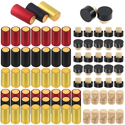 Keadic 100Pcs 3 Colors PVC Heat Shrink Capsules Set with T-Shape/Long Corks Plugs, Wine Vacuum Stoppers Tasting Cork Bottle Wrap Sleeves Caps for Keeping Cellars Wine Fresh Keadic 100Pcs 3 Colors PVC Heat Shrink Capsules Set with T-Shape/Long Corks Plugs, Wine Vacuum Stoppers Tasting Cork Bottle Wrap Sleeves Caps for Keeping Cellars Wine Fresh von Keadic