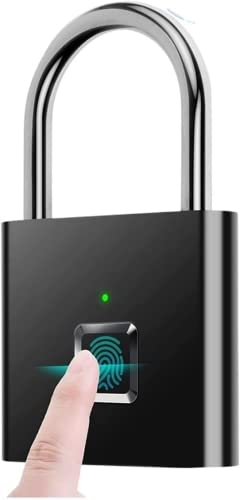 Lock Smart Fingerabdruck-Vorhängeschloss Zinklegierung Padlock USB Wiederaufladbares Türschloss Biometrischer Daumenabdruck Tür-Vorhängeschlösser Smart Life APP Entriegelung für Tür-Schließfach von Kebensh