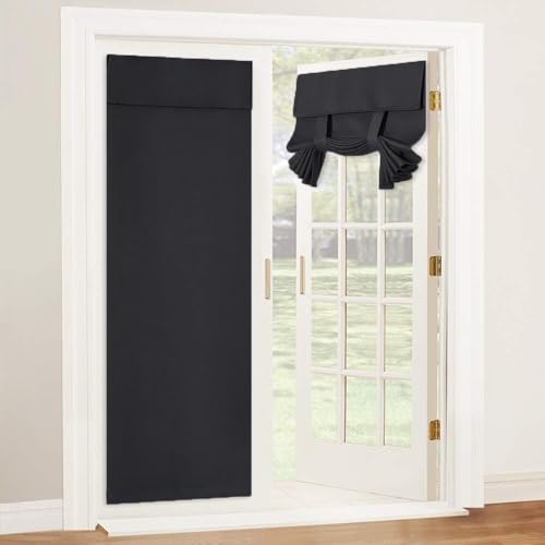 Kebinmaoyi Französische Türvorhänge, Verdunkelungsvorhänge, Polyestervorhänge, Sichtschutz und Dekoration, geeignet für Schlafzimmer, Wohnzimmer, Küche,Badezimmer Schwarz 66x208cm Kebinmaoyi Französische Türvorhänge, Verdunkelungsvorhänge, Polyestervorhänge, Sichtschutz und Dekoration, geeignet für Schlafzimmer, Wohnzimmer, Küche,Badezimmer Schwarz 66x208cm von Kebinmaoyi