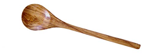 KeboLiv Kochlöffel aus Olivenholz von der Marke, ca. 25 cm, mit wunderschöner Maserung, stilvoll und hochwertig, jeder einzelne Kochlöffel ist aus einem Stück handgefertigt und damit EIN Unikat! von KeboLiv