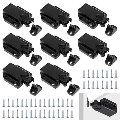 Keboyoe 8 Stück Türriegel mit Touch-Entriegelung Druckschnäpper Schnäpper mit Schrauben Push to Open Türöffner Schwarz Touch Release Catch Türschnäpper Set für Küchen Kleiderschränke und Wohnmöbe Keboyoe 8 Stück Türriegel mit Touch-Entriegelung Druckschnäpper Schnäpper mit Schrauben Push to Open Türöffner Schwarz Touch Release Catch Türschnäpper Set für Küchen Kleiderschränke und Wohnmöbe von Keboyoe