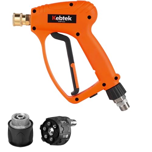 Kebtek Hochdruckreiniger Pistole 5200 PSI Und Adapter Kompatibel mit Karcher K2-K7 mit 6-in1 Wasserdüse 1/4 Zoll Schnellanschluss M22 14MM Schlauchanschluss von Kebtek
