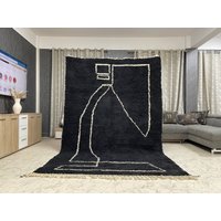 Kechart - Individueller Schwarz-Weißer Benutzerdefinierte Teppich, Elegantes Bodenzubehör, Kulturelle Wohnaccessoires, Hochwertiger Wollteppich von KechartMarrakechArt