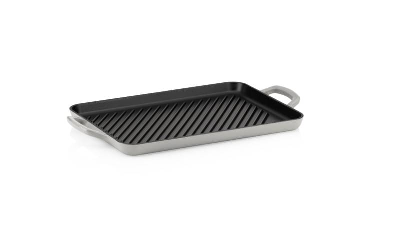 Kela Grillplatte CALIDO ca. 35x25cm in Gusseisen hellgrau von Keck & Lang
