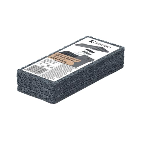 Keden Set aus 3 Kohlefiltern für Abfallbehälter Kompatibel mit Keden Kaddi Q-Serie Abfalleimer, Mülleimerfilter, 155 x 65 mm 3-er Pack von Prosperplast