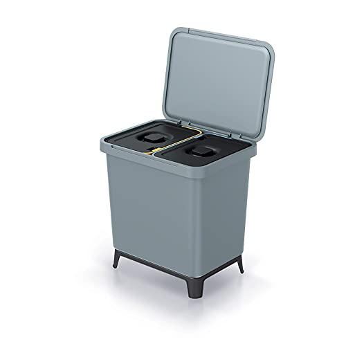 Recycling-Sortiersystem 2x10L Farbe grau KEDEN von Keden