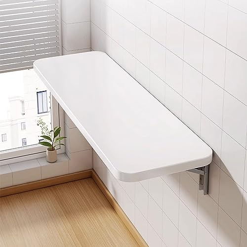 Kedia Wandklapptisch Holz, Klapptisch Wandtisch, Platzsparender Esszimmertische Schreibtisch Küchentisch Laptoptisch Esstisch Bürotisch (80 * 50 * 1.6cm weiß) von Kedia
