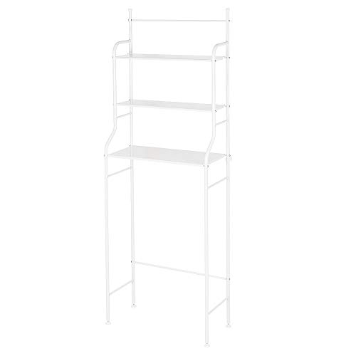 Kedia Waschmaschinenregal Toilettenregal Badezimmerregal Bad WC Stand Regal mit 3 Ablagen, aus lackiertem Metall (weiß-165 * 55 * 26cm) von Kedia
