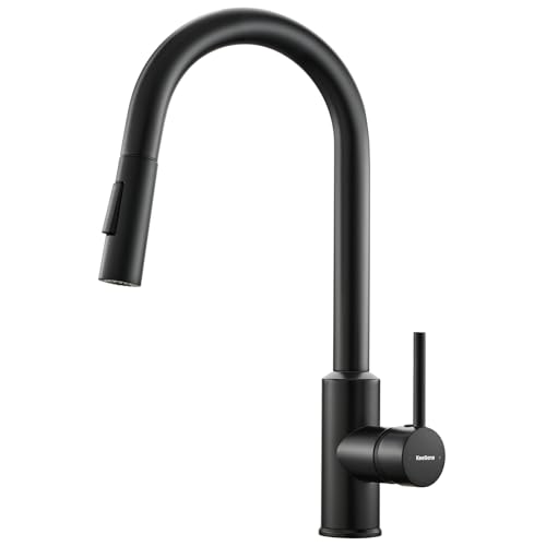 KeeGone Wasserhahn Küche Küchenarmatur mit ausziehbarer Brause Spültischarmatur, ausziehbarer Wasserhahn, 360° schwenkbar zwei Brausefunktionen Edelstahl schwarz KeeGone Wasserhahn Küche Küchenarmatur mit ausziehbarer Brause Spültischarmatur, ausziehbarer Wasserhahn, 360° schwenkbar zwei Brausefunktionen Edelstahl schwarz von KeeGone