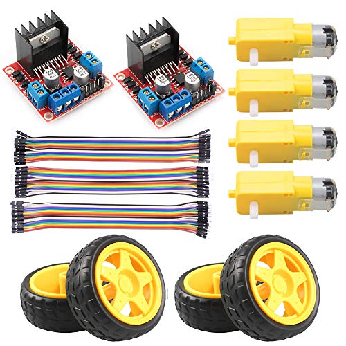KeeYees Motorantrieb Controller Board Schrittmotor Kontroll Modul Dual H-Brücke mit DC Motor und Intelligente Auto Rad Kompatibel mit für Arduino KeeYees Motorantrieb Controller Board Schrittmotor Kontroll Modul Dual H-Brücke mit DC Motor und Intelligente Auto Rad Kompatibel mit für Arduino von KeeYees
