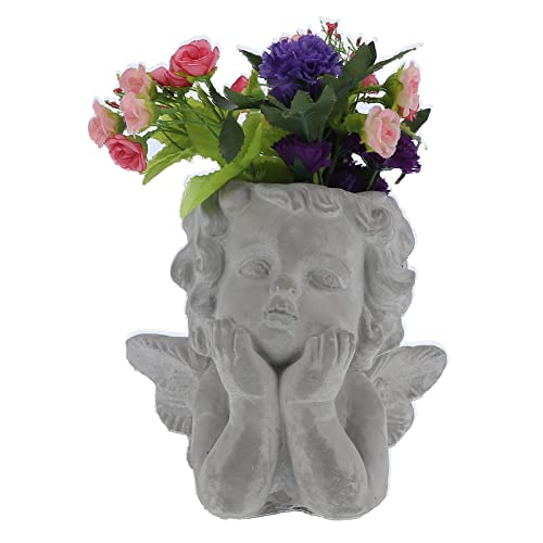 Niedlicher Sukkulenten-Pflanzgefäß, Multifunktionaler Engels-Blumentopf Im Retro-Stil, Mini-Desktop-Blumentopf für Büro, Zuhause, Schreibtisch, Garten, Dekoration und Geschenke von Keebgyy