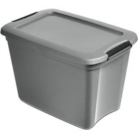 Aufbewahrungsbox Ronja collection clipbox, extra stabil, 55 l, 58 x 39 x 38 cm, grau von Keeeper