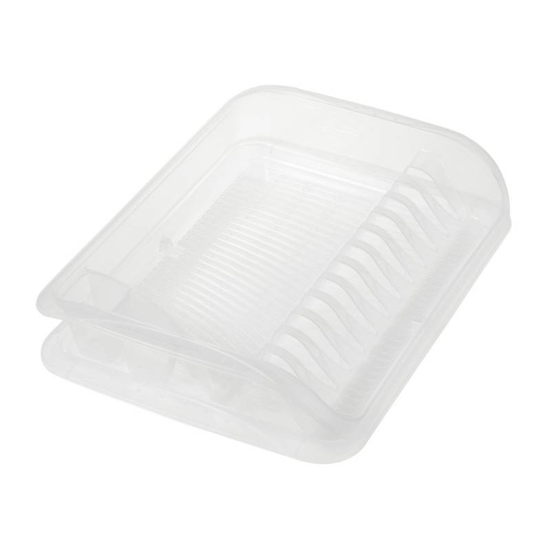 Keeeper Geschirrablaufkorb 'pierre' mit Tablett small natural transparent 39,5 x 29,5 x 8 cm von Keeeper