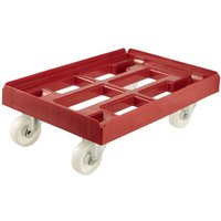 Keeeper - Plattform mit Rädern für den Transport oder Korbtransport, maximale Belastung: 300 kg, 61 x 41 x 19 cm, Rolf, rot von Keeeper