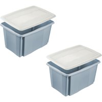 keeeper Aufbewahrungsbox "Emil, Box mit Deckel, 2er Set, 45 L, 55,5x40x30 cm" ineinander und aufeinander stapelbar keeeper Aufbewahrungsbox "Emil, Box mit Deckel, 2er Set, 45 L, 55,5x40x30 cm" ineinander und aufeinander stapelbar von Keeeper