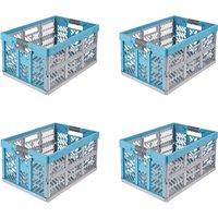keeeper Klappbox "Profi-Klappbox ben eco mit Softgriffen (Set 4 St.) 45 l, 54x37x28 cm" Soft-Touch-Griffe, zusammenklappbar, leicht zu reinigen von Keeeper