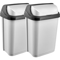 keeeper Mülleimer "rasmus, 2er Set, Abfallbehälter mit Rolldeckel" Deckel komplett abnehmbar von Keeeper