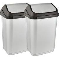 keeeper Mülleimer "swantje, 2er Set, Abfallbehälter mit Schwingdeckel" Deckel komplett abnehmbar keeeper Mülleimer "swantje, 2er Set, Abfallbehälter mit Schwingdeckel" Deckel komplett abnehmbar von Keeeper