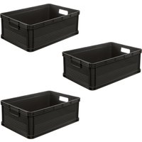keeeper Transportbehälter "Transportbox robert, 3er Set, 45 L, 60 x 40 x 22 cm" 40 cm breit 22 cm hoch 60 cm lang Set, 3 Stk. tlg. säure- und laugenbeständig, 60 kg Tragkraft von Keeeper