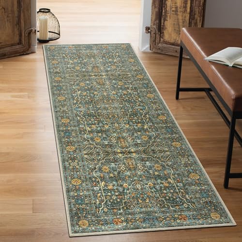 Keen Home Design Teppich, maschinenwaschbar, mit rutschfester Unterseite, ideal für Flur, Eingangsbereich, Küche, Waschküche, Vintage, pflegeleicht, langlebig, niedriger Flor, 60 x 30 cm Keen Home Design Teppich, maschinenwaschbar, mit rutschfester Unterseite, ideal für Flur, Eingangsbereich, Küche, Waschküche, Vintage, pflegeleicht, langlebig, niedriger Flor, 60 x 30 cm von Keen Home Design