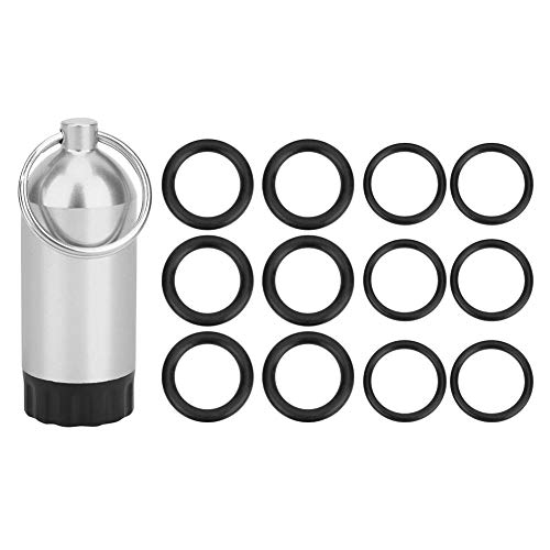 Keen so Mini-Zylinder-Aufbewahrungsflasche + O-Ringe, Dichtring des Tauchzylinderventils O-Ringe Mini-Zylinder-Aufbewahrungsflasche OR-MT02(Silber) von Keen so