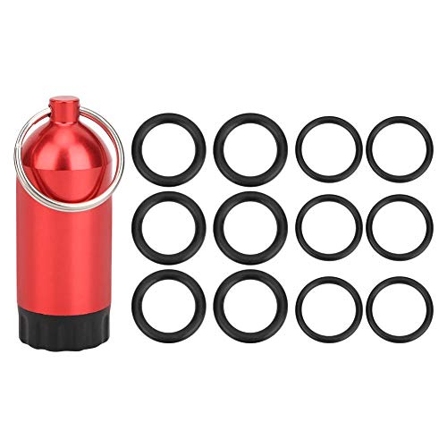 Keen so Mini-Zylinder-Aufbewahrungsflasche + O-Ringe, Dichtring des Tauchzylinderventils O-Ringe Mini-Zylinder-Aufbewahrungsflasche OR-MT02(rot) von Keen so