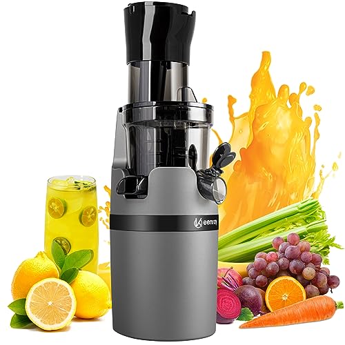 Slow Juicer Entsafter, Klein Gemüse und Obst Testsieger Profi Juicer Entsafter, Umkehrfunktion, Allround Entsafter elektrisch (Grau), EL18 von Keenray