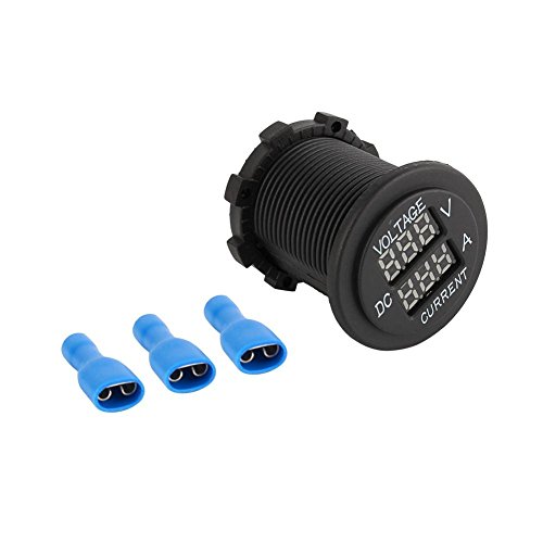12-24V Motorrad Digital LED Voltmeter Amperemeter, 2 in 1 Digital Strommesser und Spannungsprüfer, 0-15A Round Panel Red LED Digital Display für Auto PKW Motorrad LKW Boot Marine 12-24V Motorrad Digital LED Voltmeter Amperemeter, 2 in 1 Digital Strommesser und Spannungsprüfer, 0-15A Round Panel Red LED Digital Display für Auto PKW Motorrad LKW Boot Marine von Keenso