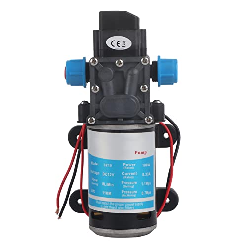 12v Druckwasserpumpe Keenso Selbstansaugende Wasserpumpe, Hochdruck-Wasserpumpe, Intelligentes Ventil (mit Druckschalter) von Keenso