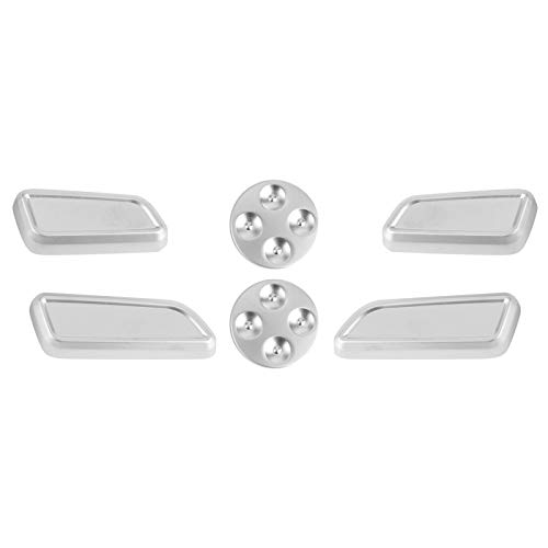 6pcs Aluminiumlegierung Auto Sitzverstellung Knopfabdeckung Trim Fit für Tesla Modell 3/Y/X/S von Keenso